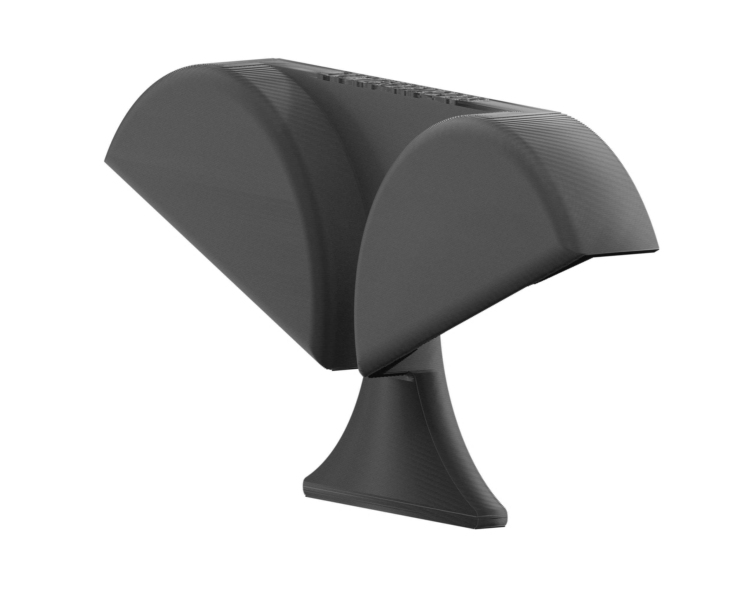 Badeyes til Hot50 – sort glat PLA+-cover, højre side